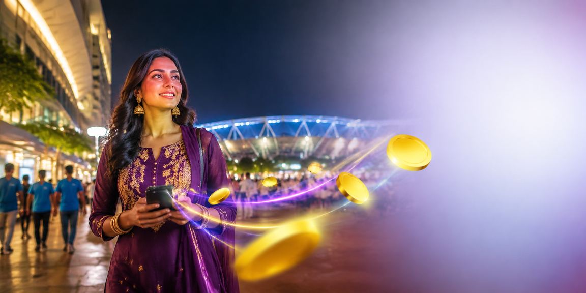 User registering on mobile device in Delhi at night market